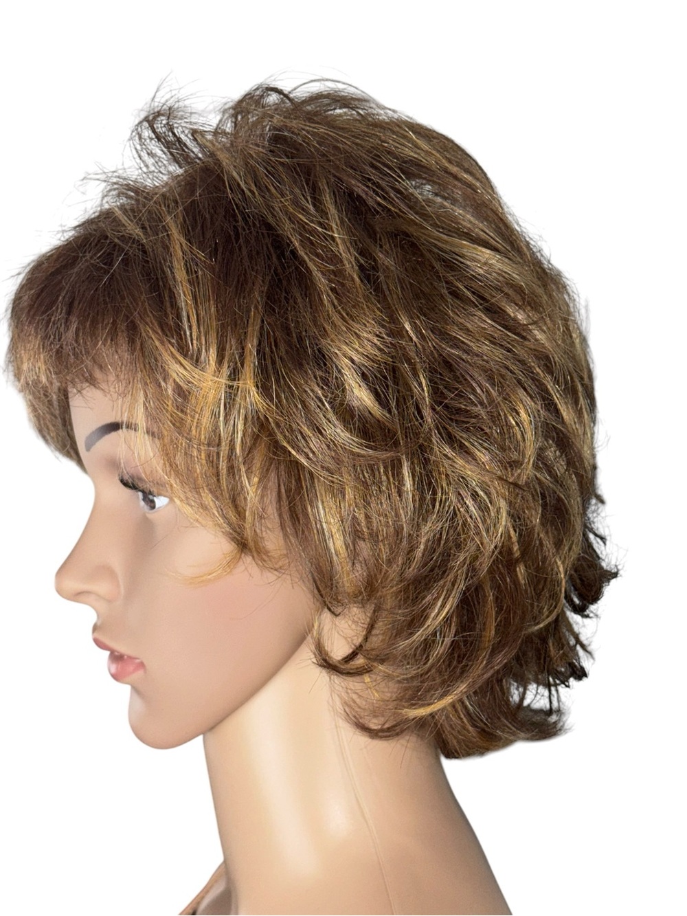 Estetica Designs Classique Wig Caramel Kiss Short Layered Shag Halloween Costume